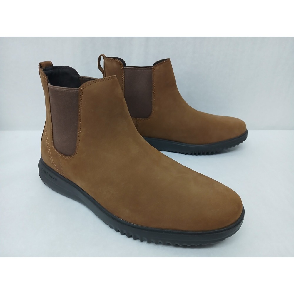 Cole Haan Men's Grand Plus Leather Chelsea Boot C38789 Lumber Java Brown Sz 12